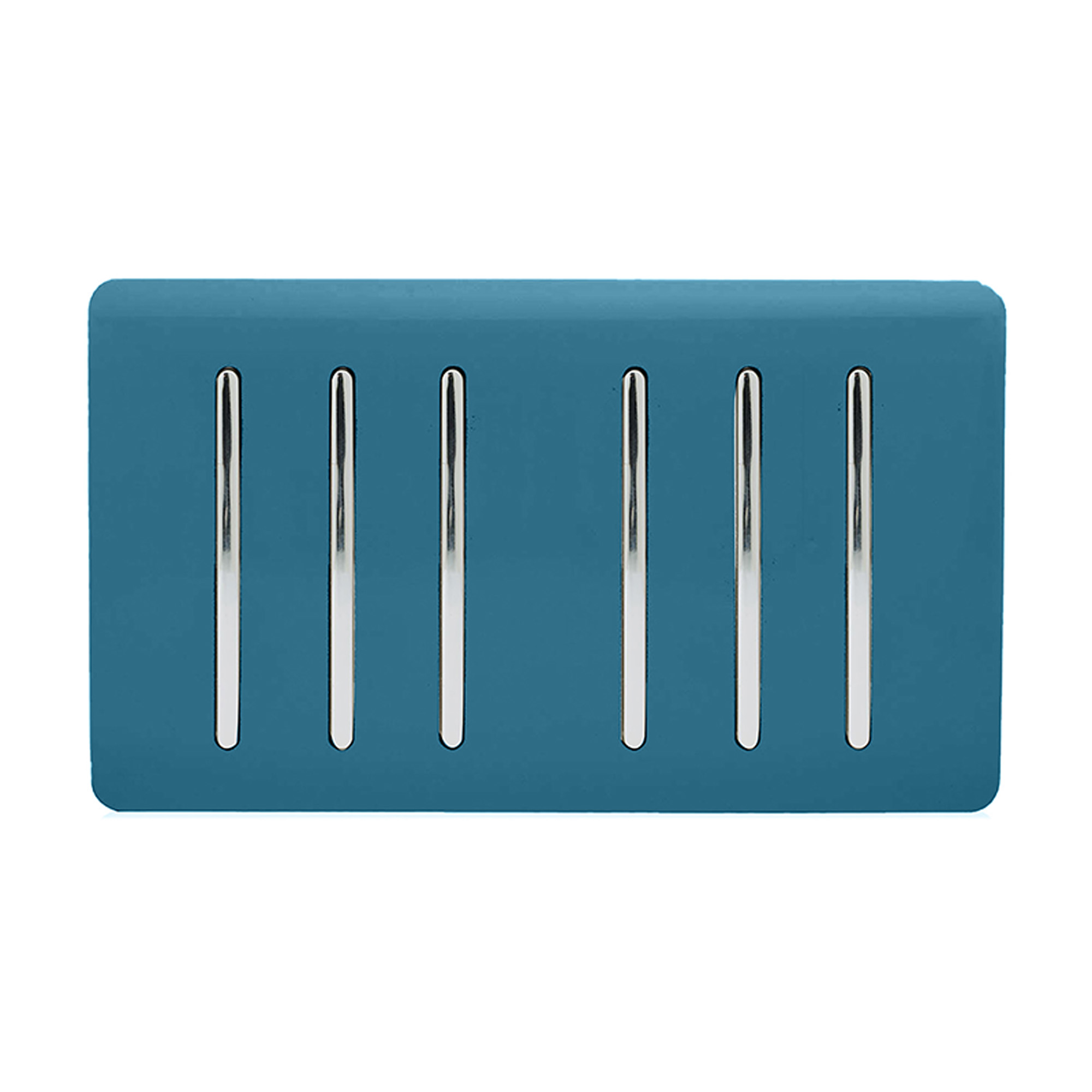 ART-SS66OB  6 Gang 2 Way 10 Amp Rocker Twin Plate Ocean Blue